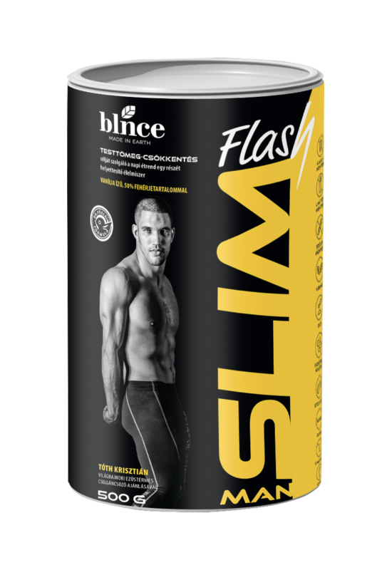 BLNCE  SlimFlash Man fogyókúrás por - Vaníliás íz 500g